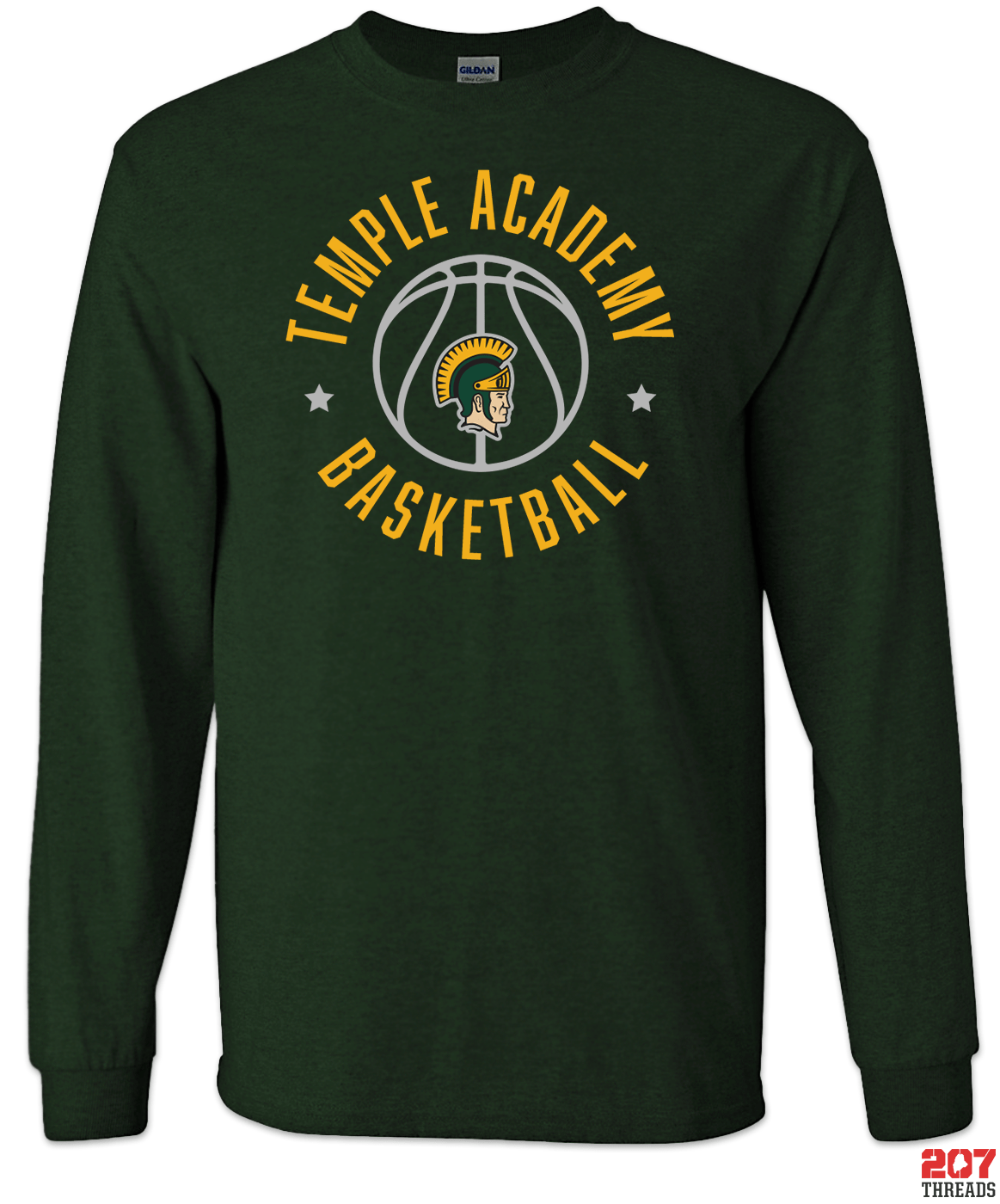 Temple Academy Basketball Circle Logo Long Sleeve Shirt