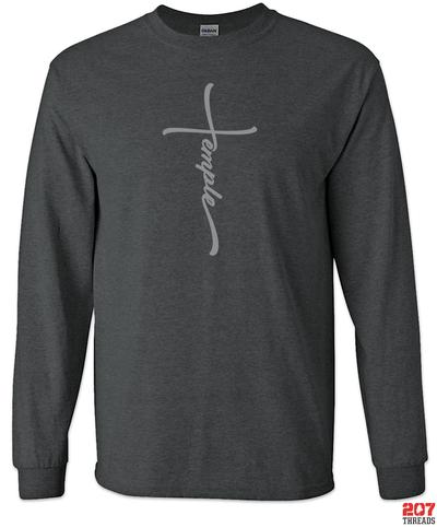 Temple Academy Cross Script Long Sleeve Shirt