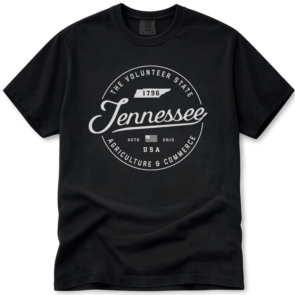 State of Tennessee T Shirt - Black