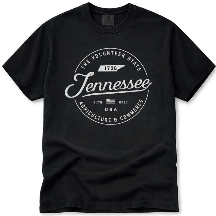 State of Tennessee T Shirt - Black