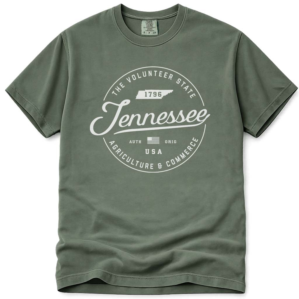 State of Tennessee T Shirt - Moss