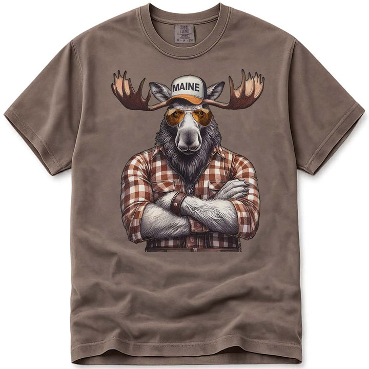 Talk To Me Moose Maine T Shirt - Espresso