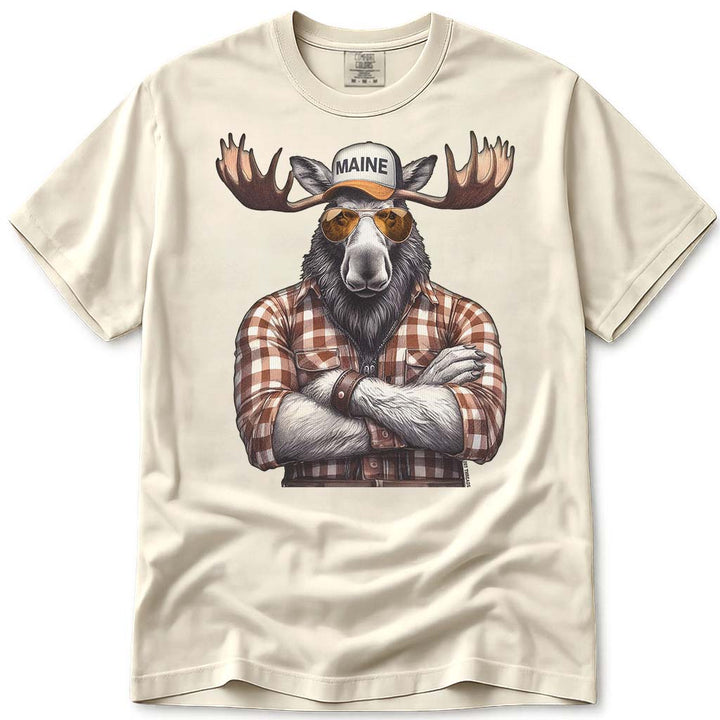 Talk To Me Moose Maine T Shirt - Ivory