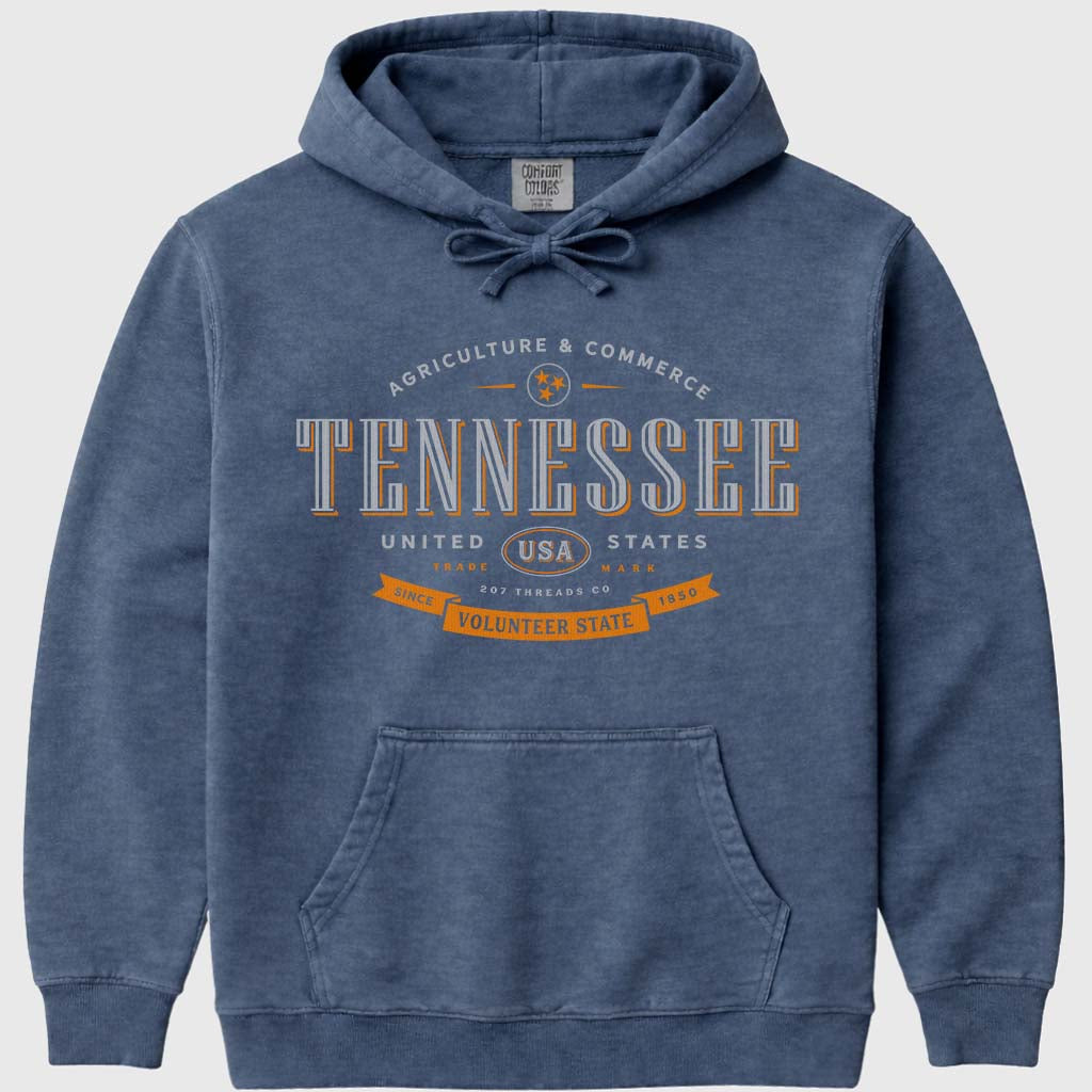 Tennessee Hooded Sweatshirt - Denim