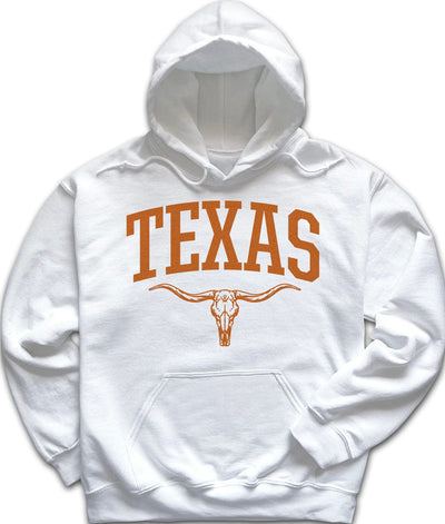 White Texas Longhorn Hoodie