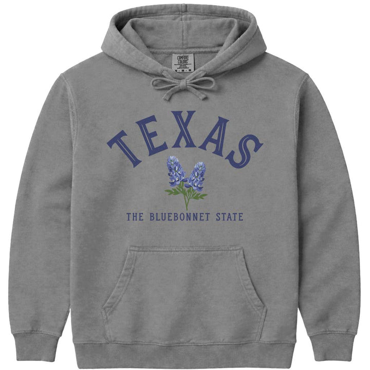 Texas Bluebonnet Women's Hoodie Sweatshirt - Grey
