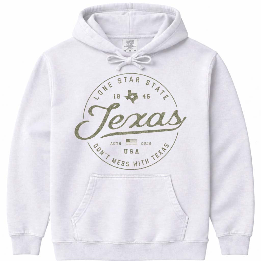 Texas Camo Hoodie Sweatshirt - White