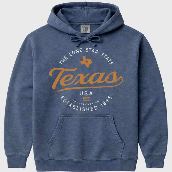 Texas Hoodie Sweatshirt - Denim