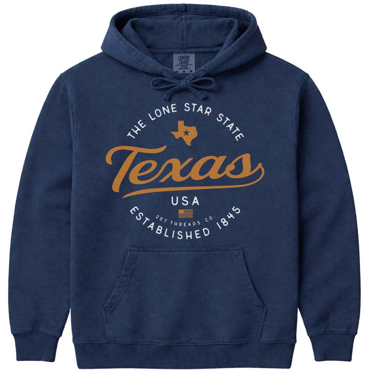 Texas Hoodie Sweatshirt - Navy