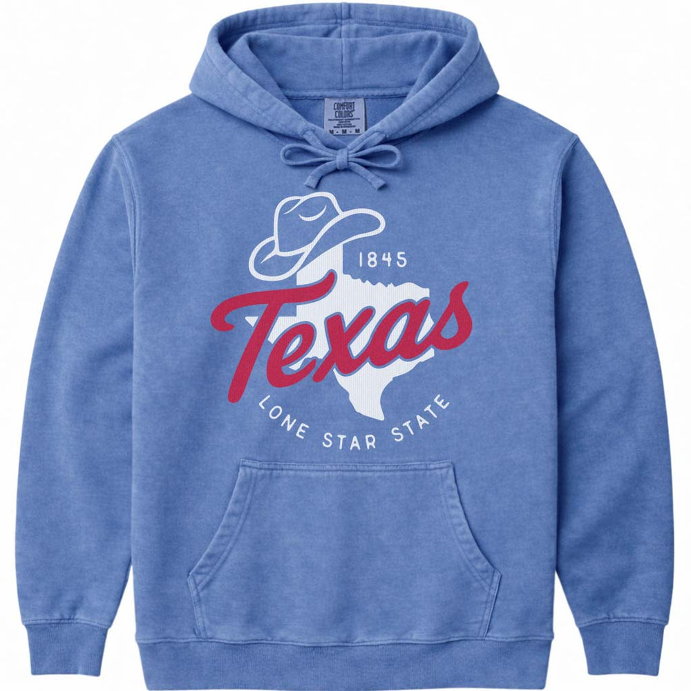 Texas Ranger Hoodie Sweatshirt - Flo Blue