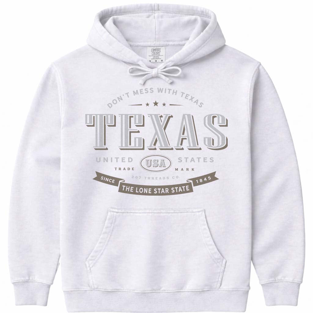 Texas State Hoodie Sweatshirt - White