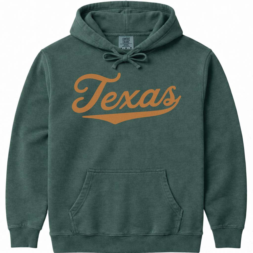 Texas Women's Hoodie Sweatshirt - Blue Spruce