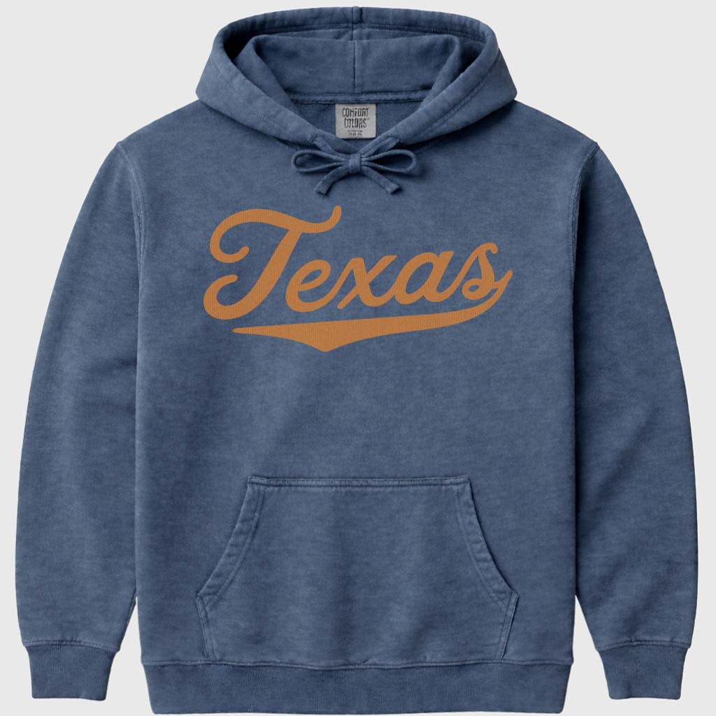 Texas Women's Hoodie Sweatshirt - Denim