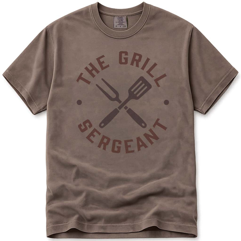 The Grill Sergeant Military Dad Tee - Espresso