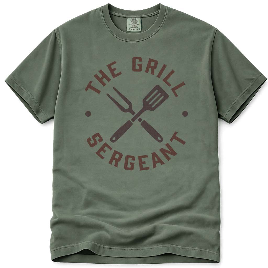 The Grill Sergeant Military Dad Tee - Moss