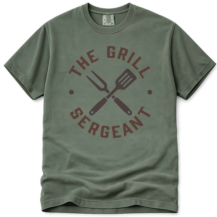 The Grill Sergeant Military Dad Tee - Moss