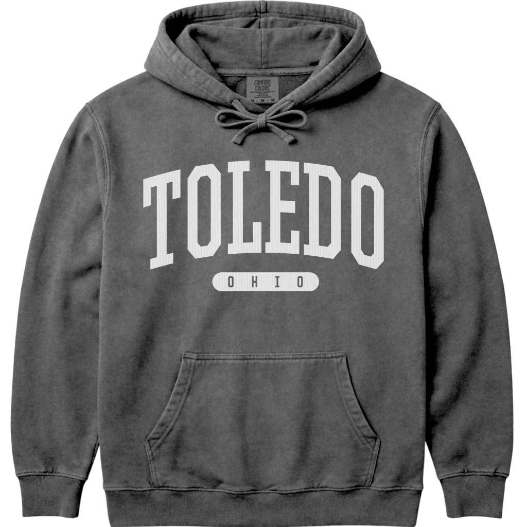 Vintage Toledo Ohio Hooded Sweatshirt - Pepper