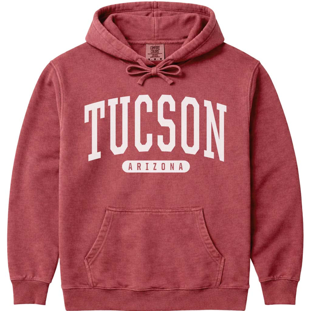 Tucson Arizona Hooded Sweatshirt - Crimson