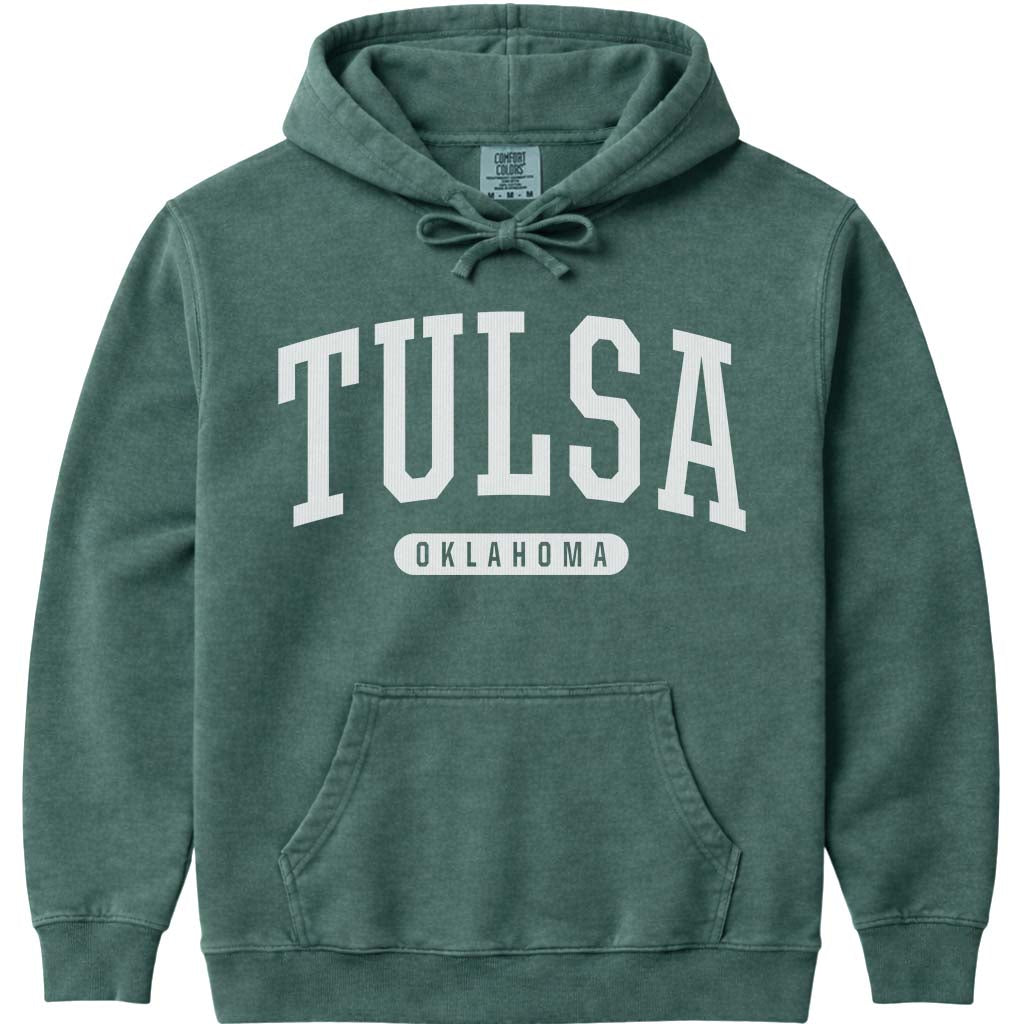 Tulsa Oklahoma Hoodie - Blue Spruce