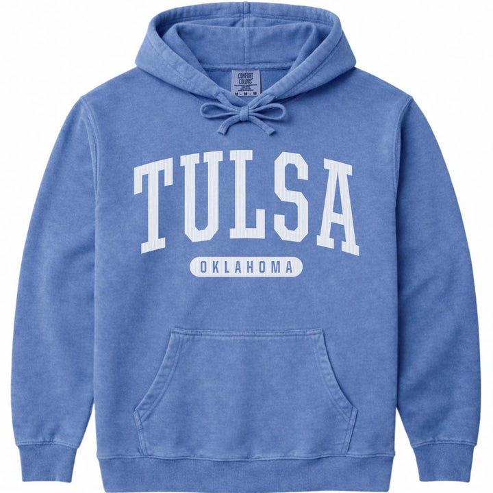 Tulsa Oklahoma Hoodie - Flo Blue