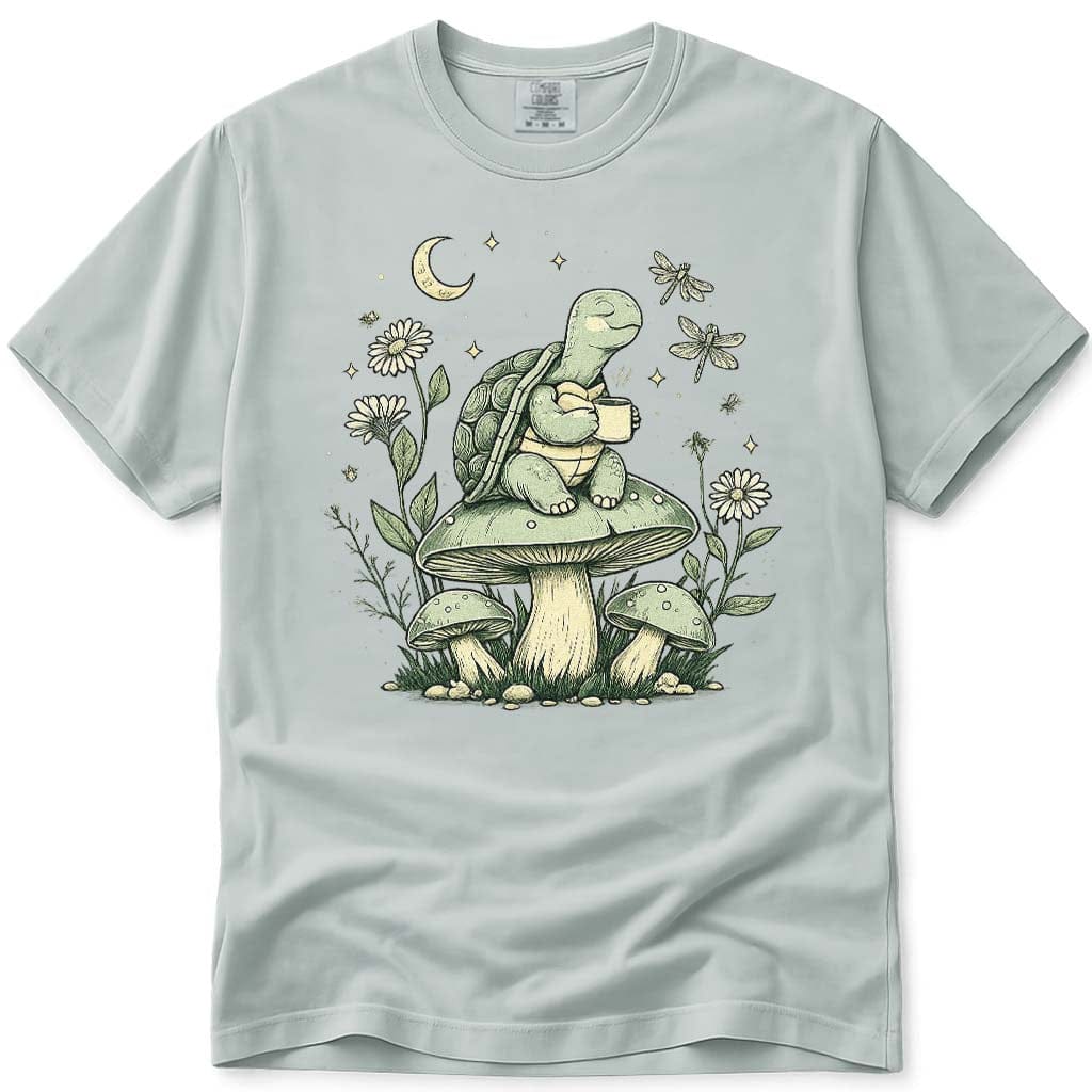 Cozy Mushroom Coffee Turtle Nature Comfort Colors® Tee