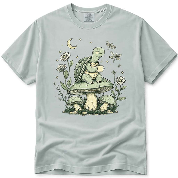 Cozy Mushroom Coffee Turtle Nature Comfort Colors® Tee