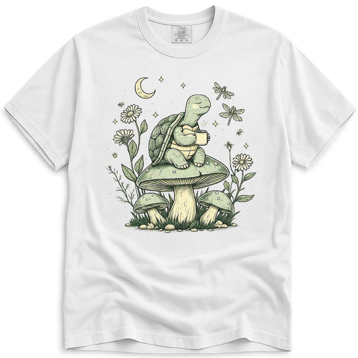 Cozy Mushroom Coffee Turtle Nature Comfort Colors® Tee