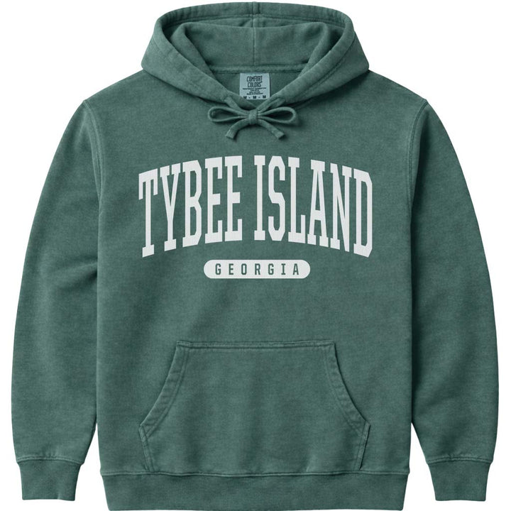 Tybee Island Georgia Hoodie Sweatshirt - Blue Spruce