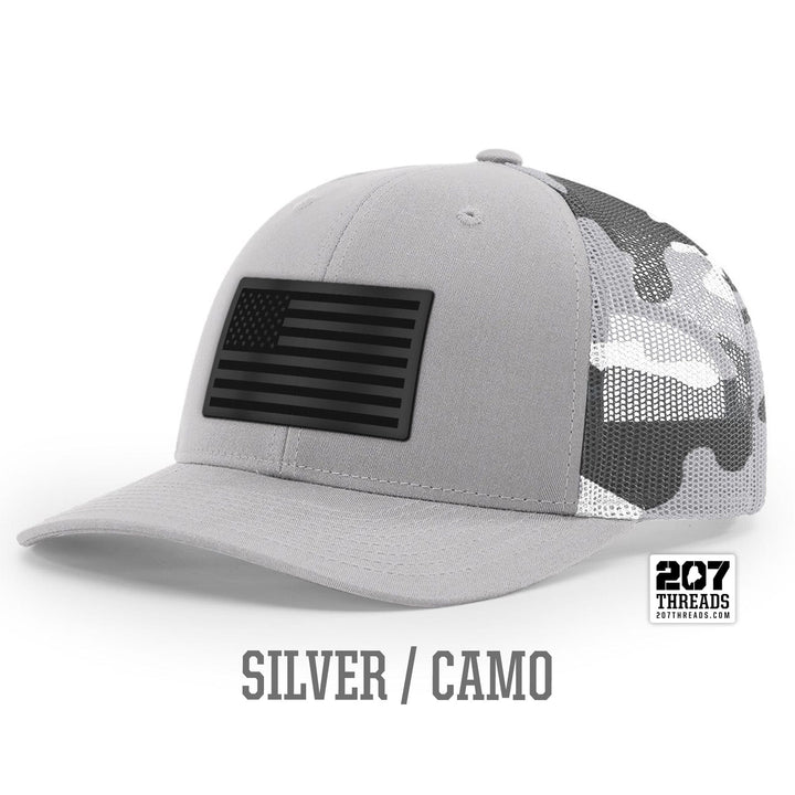 Black on Black American Flag Hat - USA