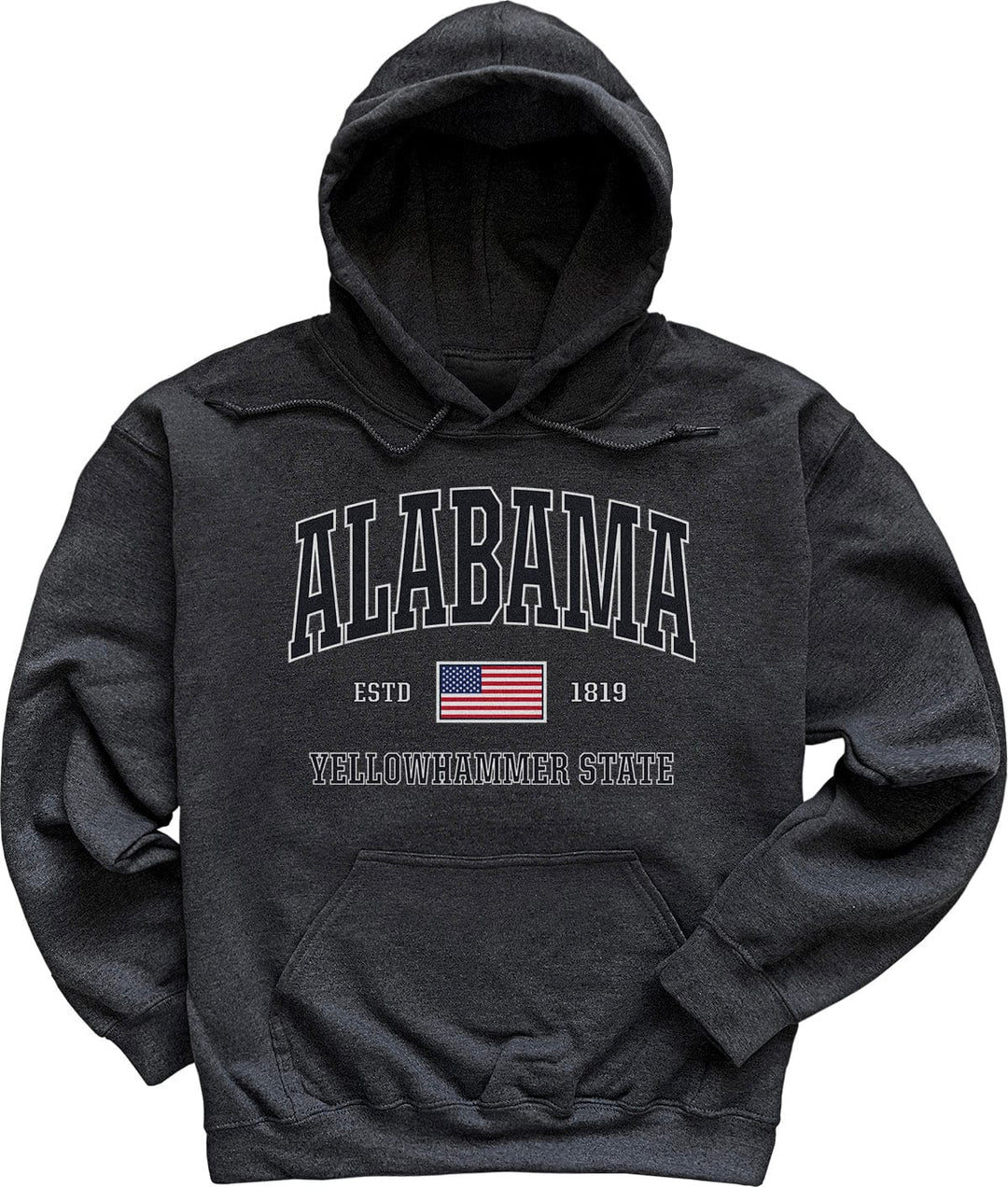 USA Flag Alabama Sweatshirt Grey