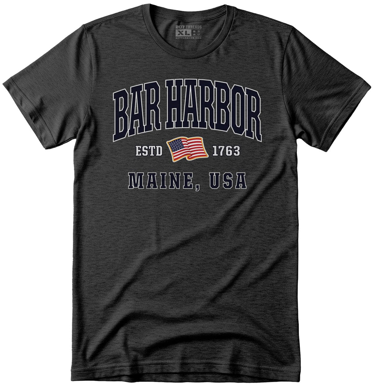 USA Flag Patriotic Bar Harbor T-Shirt