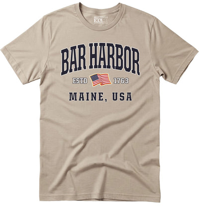 USA Flag Patriotic Bar Harbor T-Shirt