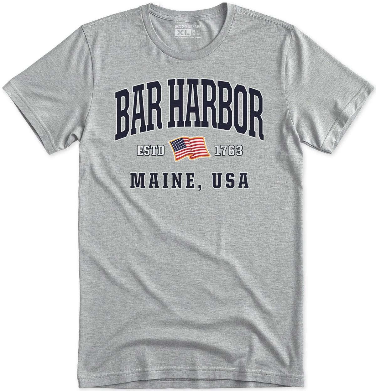 USA Flag Patriotic Bar Harbor T-Shirt