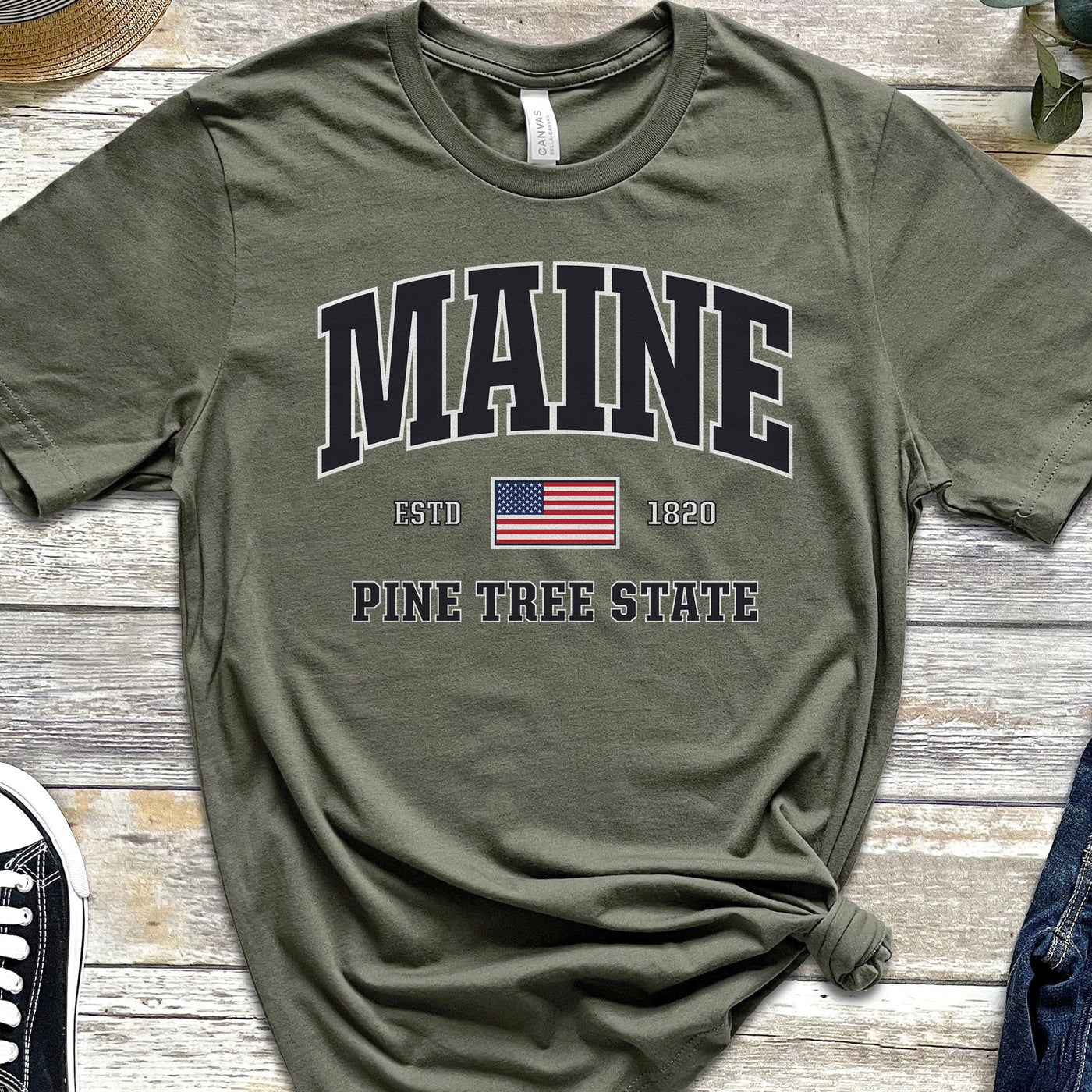 USA Patriotic Maine T-Shirt