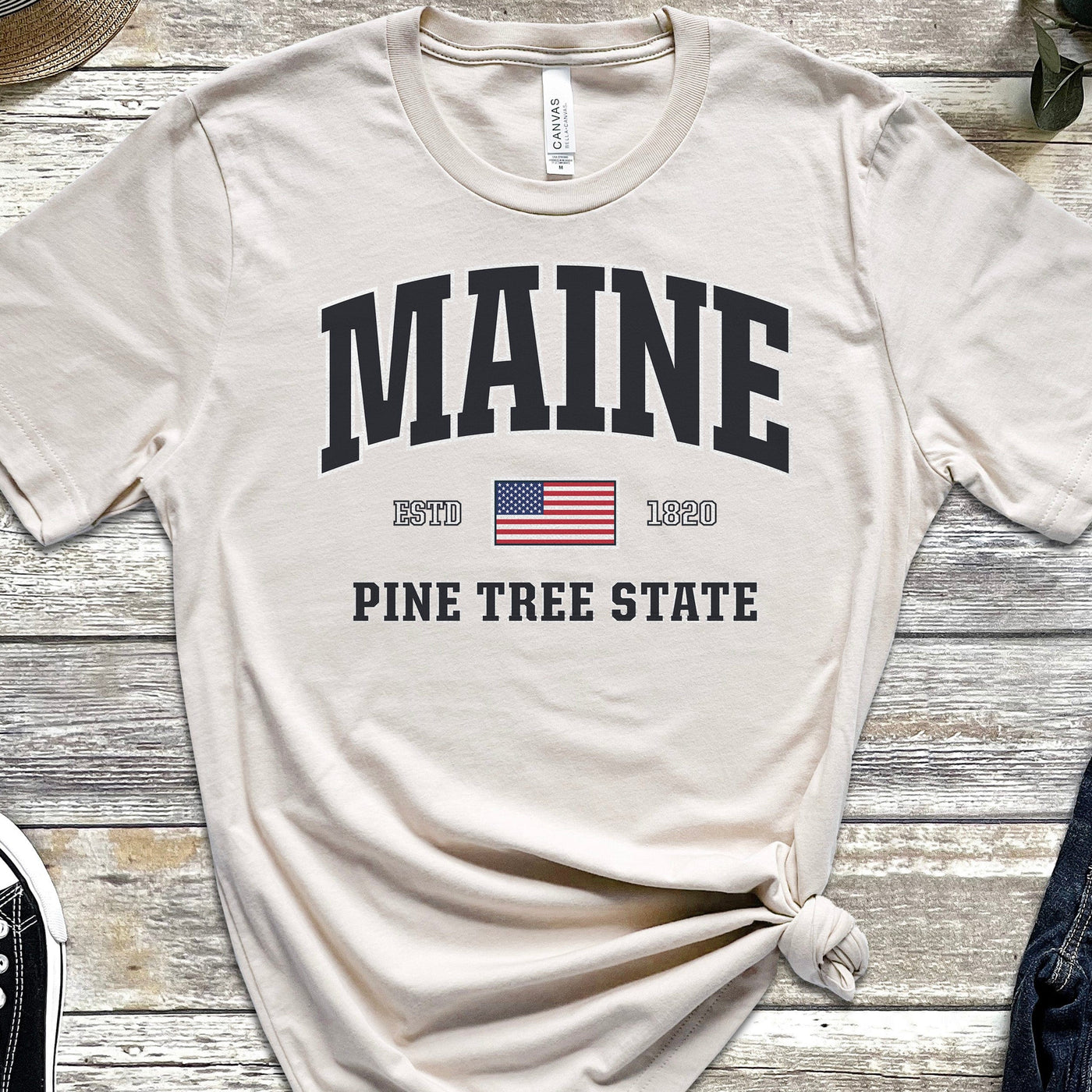 USA Patriotic Maine T-Shirt