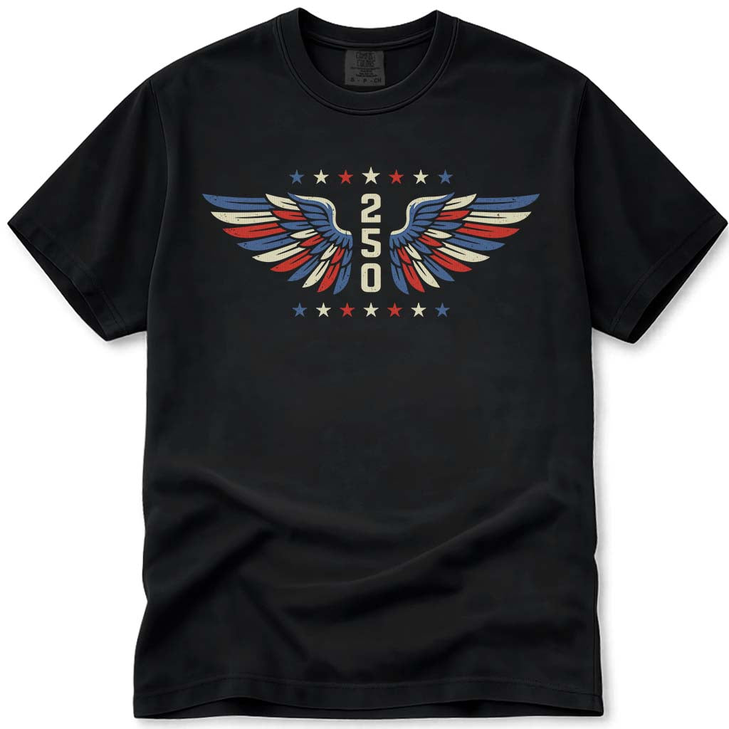 USA 4th of July 250 Anniversary T Shirt - Black