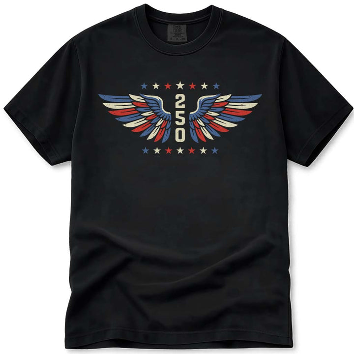 USA 4th of July 250 Anniversary T Shirt - Black