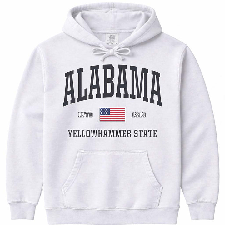 USA Flag Alabama Sweatshirt - White