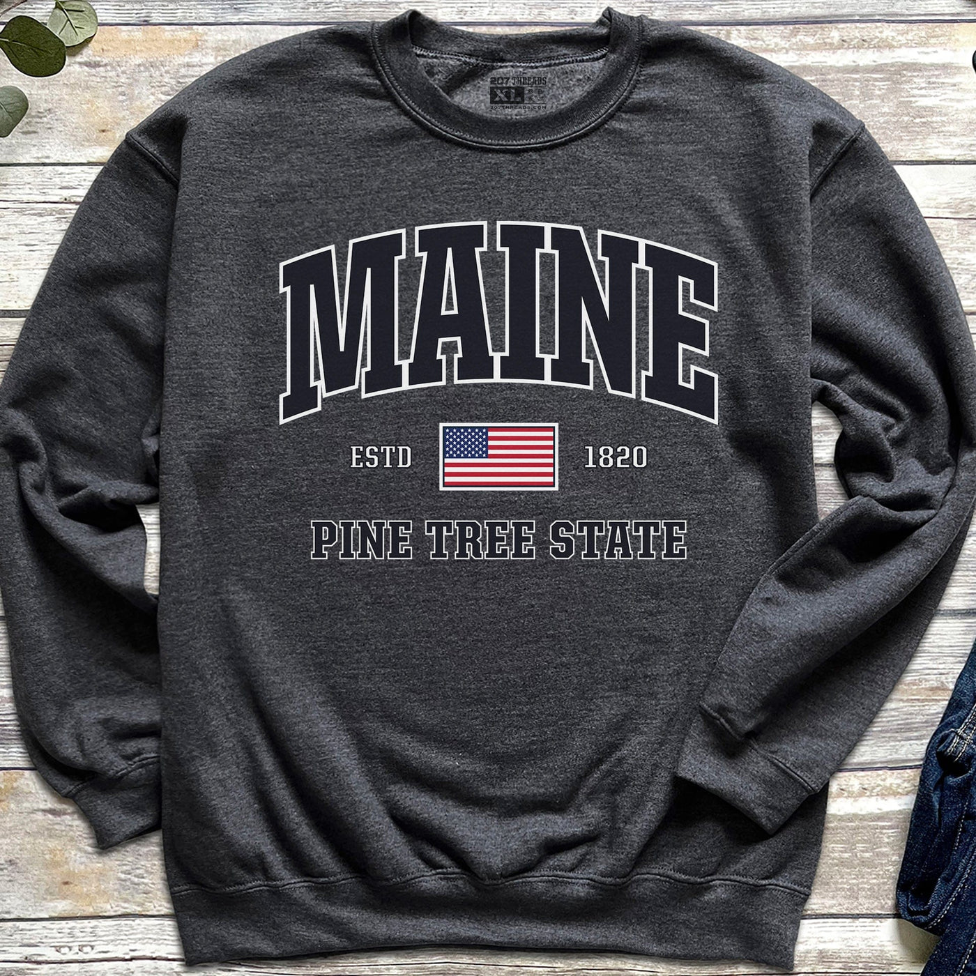 USA Patriotic Maine Sweatshirt