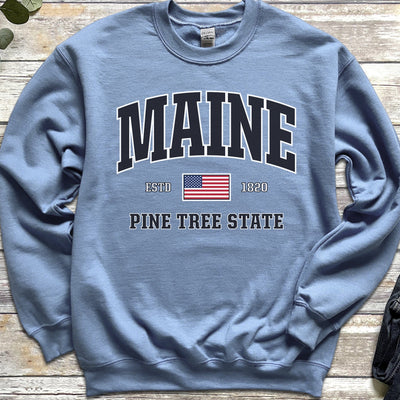 USA Patriotic Maine Sweatshirt