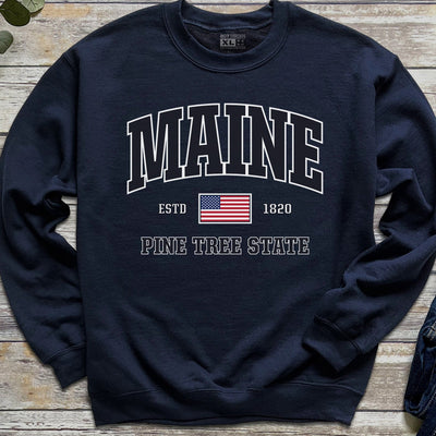 USA Patriotic Maine Sweatshirt