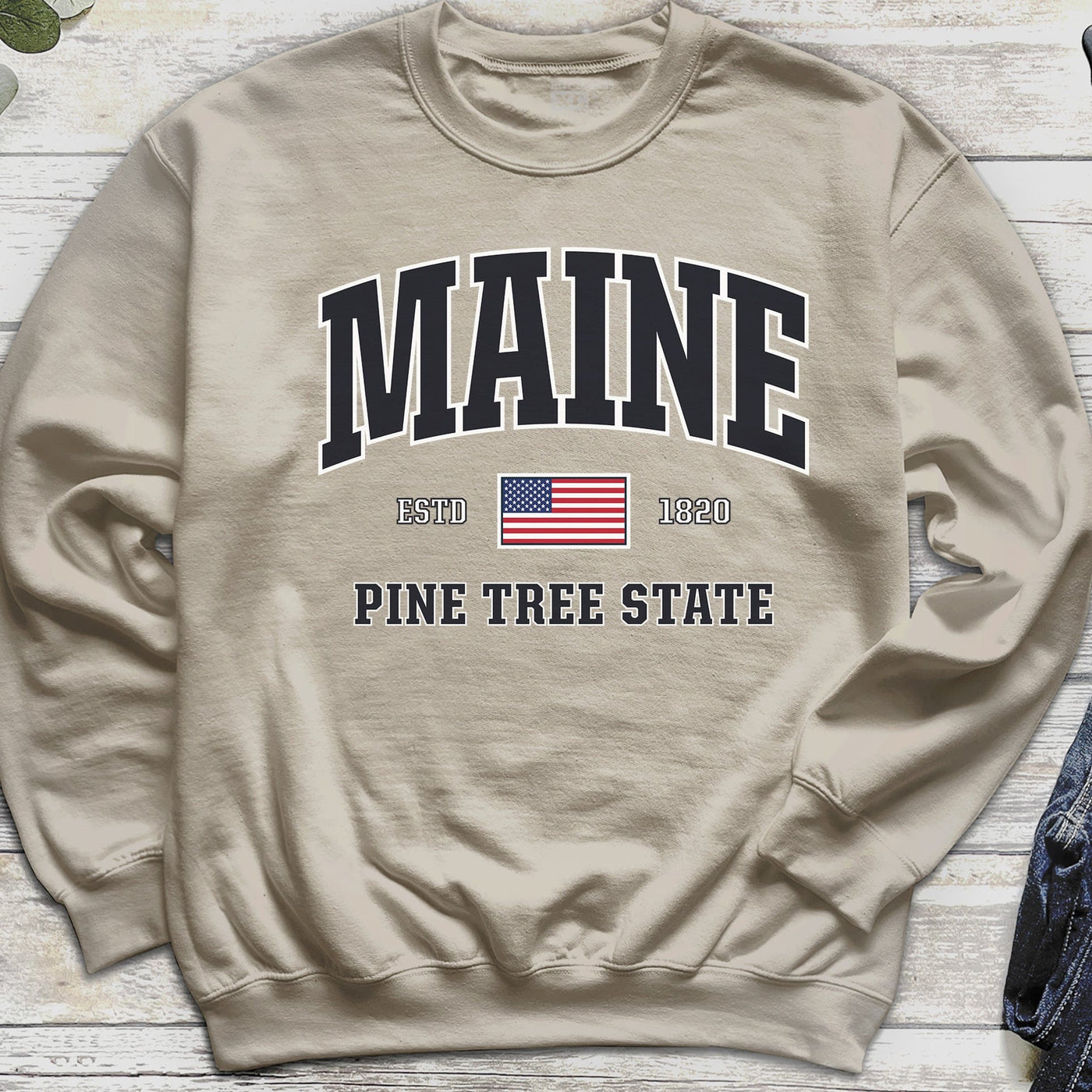 USA Patriotic Maine Sweatshirt