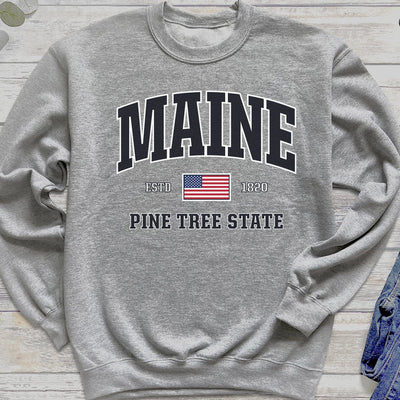 USA Patriotic Maine Sweatshirt