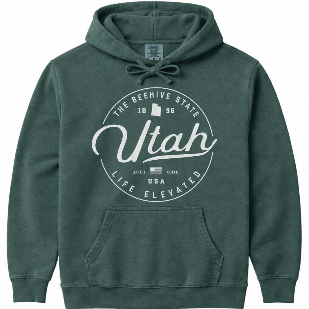 Utah Hoodie Sweatshirt - Blue Spruce
