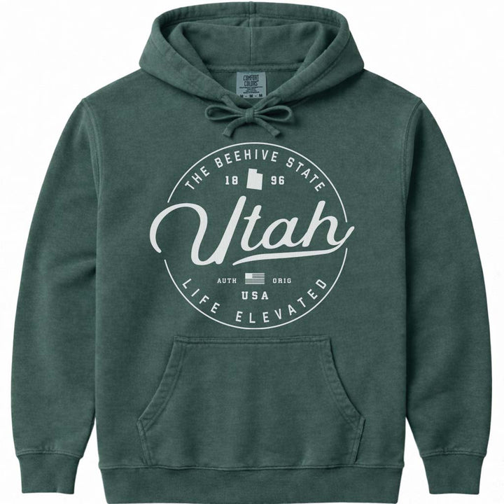 Utah Hoodie Sweatshirt - Blue Spruce