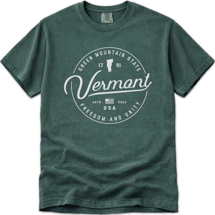 State of Vermont T Shirt - Blue Spruce