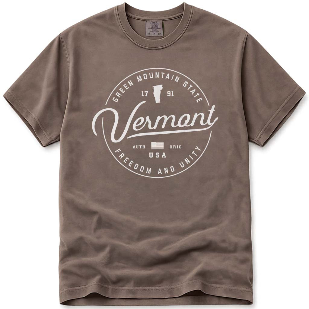 State of Vermont T Shirt - Espresso