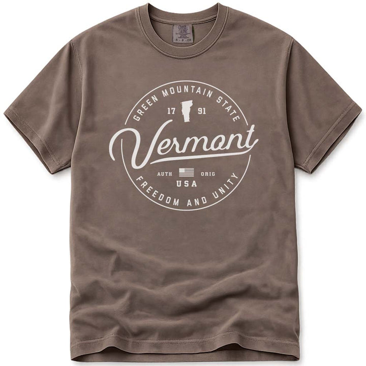 State of Vermont T Shirt - Espresso