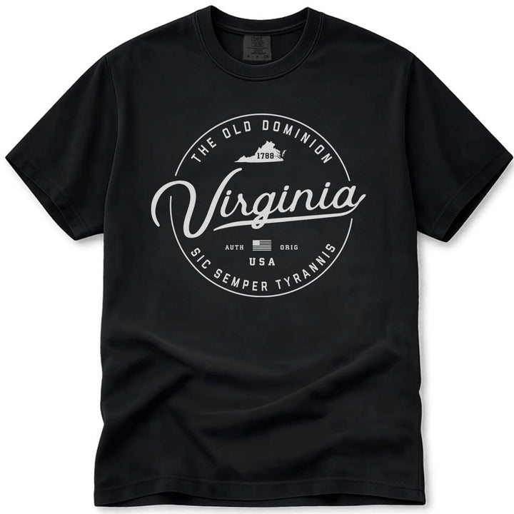 State of Virginia T Shirt - Black