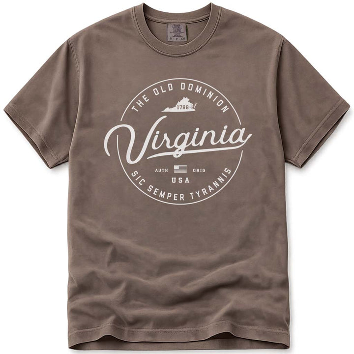 State of Virginia T Shirt - Espresso